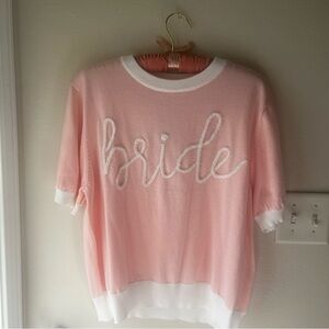 QUEEN OF SPARKLES Pink and White Bride Blouse